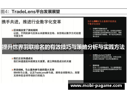 提升世界羽联排名的有效技巧与策略分析与实践方法